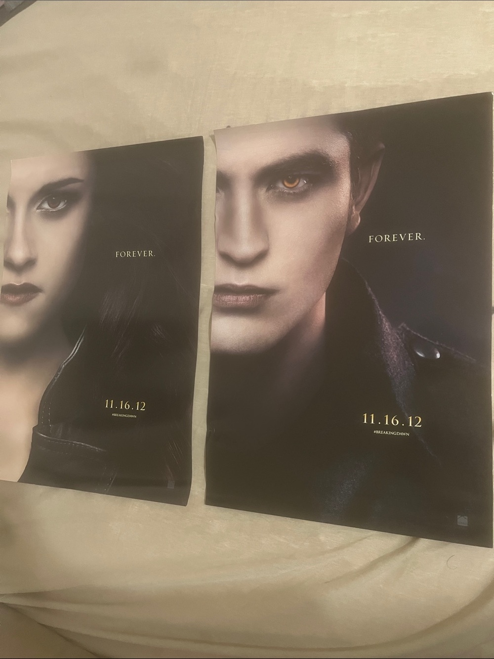 Twilight 2012 BOTH Breaking Dawn Movie Poster 11.5x17 Robert Kristen